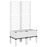 Vidaxx Pflanzgefäß mit Spalier 80x40x142 cm Polypropylen weiß