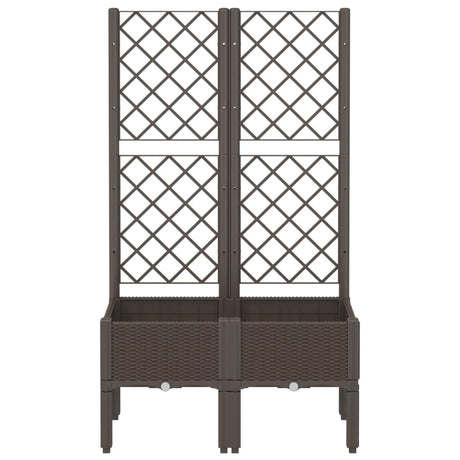 Vidaxx Pflanzgefäß mit Spalier 80x40x142 cm Polypropylen braun