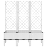 Vidaxx Pflanzgefäß mit Spalier 120x40x142 cm Polypropylen weiß