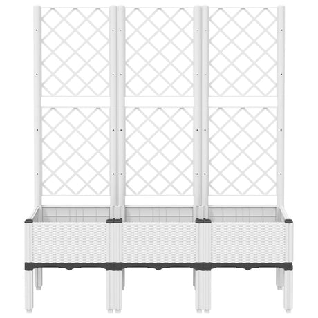 Vidaxx Pflanzgefäß mit Spalier 120x40x142 cm Polypropylen weiß
