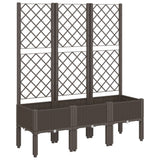 Vidaxx Pflanzgefäß mit Spalier 120x40x142 cm Polypropylen braun
