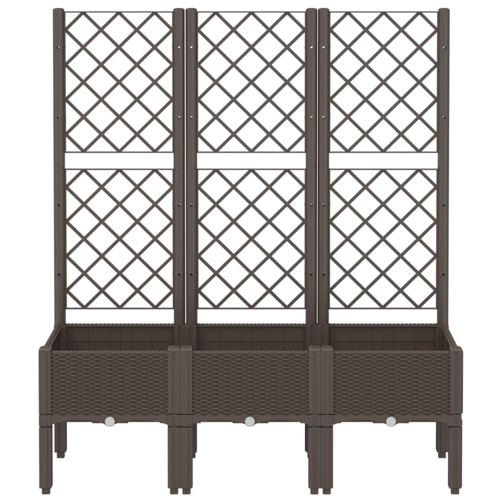 Vidaxx Pflanzgefäß mit Spalier 120x40x142 cm Polypropylen braun