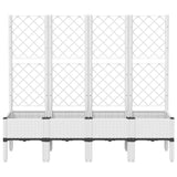 Vidaxx Pflanzgefäß mit Spalier 160x40x142 cm Polypropylen weiß