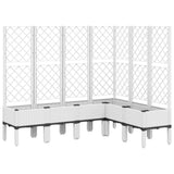 Vidaxx Pflanzgefäß mit Spalier 160x120x142 cm Polypropylen weiß