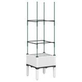 Vidaxx Pflanzgefäß mit Spalier 40x40x142,5 cm Polypropylen weiß