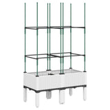 Vidaxx Pflanzgefäß mit Spalier 80x40x142,5 cm Polypropylen weiß