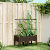 Vidaxx Pflanzgefäß mit Spalier 80x40x142,5 cm Polypropylen braun