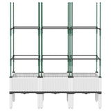 Vidaxx Pflanzgefäß mit Spalier 120x40x142,5 cm Polypropylen weiß
