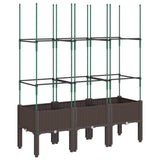 Vidaxx Pflanzgefäß mit Spalier 120x40x142,5 cm Polypropylen braun