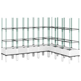 Vidaxx Pflanzgefäß mit Spalier 200x160x142,5 cm Polypropylen weiß