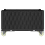 Vidaxx Pflanzgefäß mit Rädern 80x50x54 cm Polypropylen schwarz