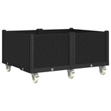 Vidaxx Pflanzgefäß mit Rädern 100x80x54 cm Polypropylen schwarz
