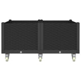 Vidaxx Pflanzgefäß mit Rädern 100x80x54 cm Polypropylen schwarz