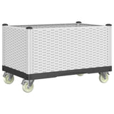 Vidaxx Pflanzgefäß mit Rädern 80x50x54 cm Polypropylen weiß