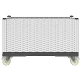 Vidaxx Pflanzgefäß mit Rädern 80x50x54 cm Polypropylen weiß