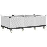 Vidaxx Pflanzgefäß mit Rädern 150x80x54 cm Polypropylen weiß