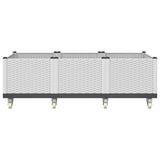 Vidaxx Pflanzgefäß mit Rädern 150x80x54 cm Polypropylen weiß