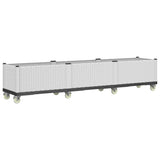 Vidaxx Pflanzgefäß mit Rädern 240x50x54 cm Polypropylen weiß