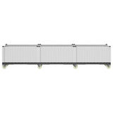 Vidaxx Pflanzgefäß mit Rädern 240x50x54 cm Polypropylen weiß