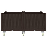 Vidaxx Pflanzgefäß mit Rädern 100x80x54 cm Polypropylen braun
