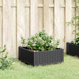 Vidaxx Pflanzgefäß mit Zapfen 42,5x42,5x28,5 cm Polypropylen schwarz