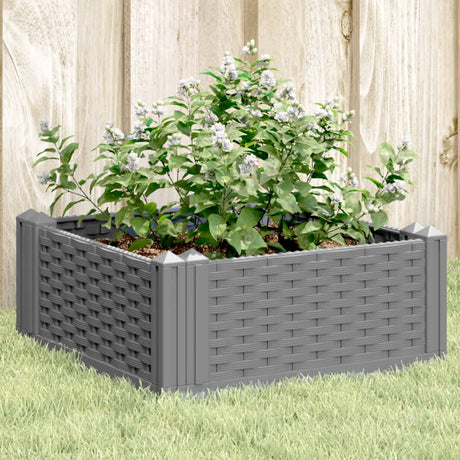 Vidaxx Pflanzgefäß mit Zapfen 42,5x42,5x28,5 cm Polypropylen hellgrau