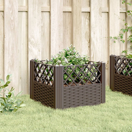 Vidaxx Pflanzgefäß mit Zapfen 43,5x43,5x43,5 cm Polypropylen braun