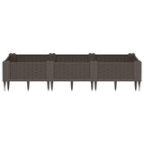 Vidaxx Pflanzgefäß mit Zapfen 125x40x28,5 cm Polypropylen braun