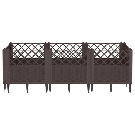 Vidaxx Pflanzgefäß mit Zapfen 123,5x43,5x43,5 cm Polypropylen braun