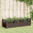 Vidaxx Pflanzgefäß mit Zapfen 123,5x43,5x43,5 cm Polypropylen braun