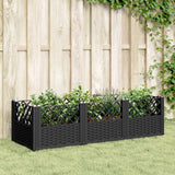Vidaxx Pflanzgefäß mit Zapfen 123,5x43,5x43,5 cm Polypropylen schwarz
