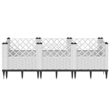 Vidaxx Pflanzgefäß mit Zapfen 123,5x43,5x43,5 cm Polypropylen weiß