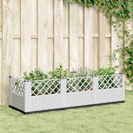 Vidaxx Pflanzgefäß mit Zapfen 123,5x43,5x43,5 cm Polypropylen weiß