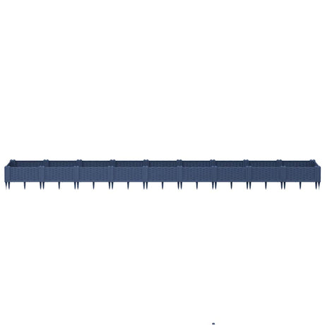Vidaxx Pflanzgefäß mit Stiften 362,5 x 42,5 x 28,5 cm Polypropylen grau
