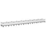 Vidaxx Pflanzgefäß mit Zapfen 362,5x42,5x28,5 cm Polypropylen weiß