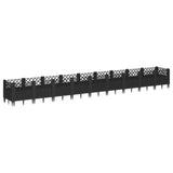 Vidaxx Pflanzgefäß mit Stiften 363,5x43,5x43,5 cm Polypropylen schwarz