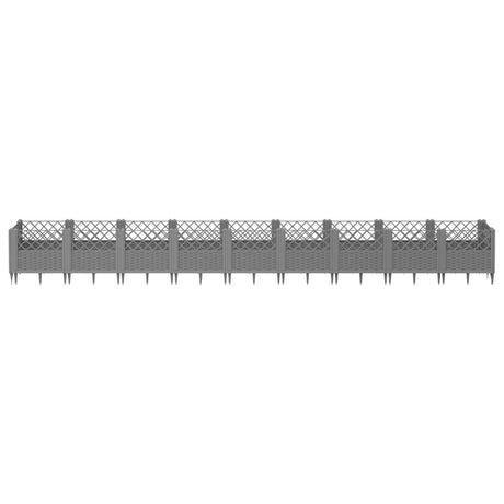Vidaxx Pflanzgefäß mit Zapfen 363,5x43,5x43,5 cm Polypropylen hellgrau