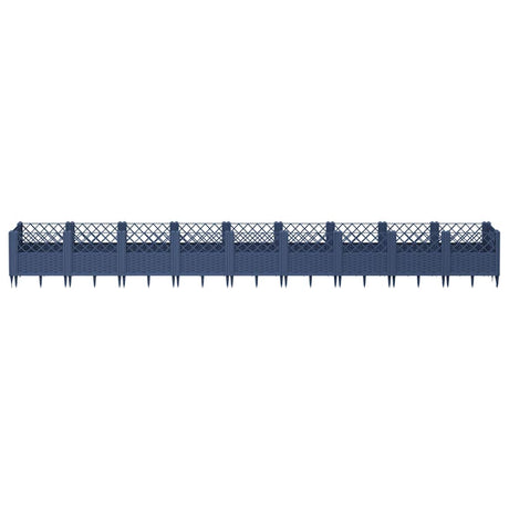 Vidaxx Pflanzgefäß mit Stiften 363,5 x 43,5 x 43,5 cm Polypropylen grau