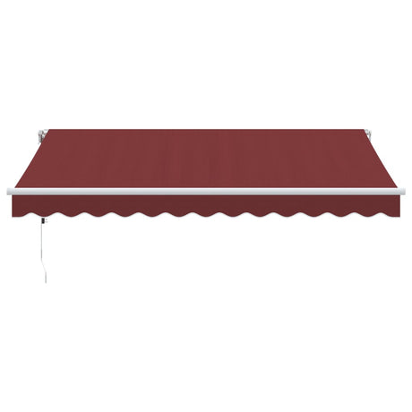 Vidaxx Markise automatisch ausfahrbar mit LED 350x250 cm bordeauxrot