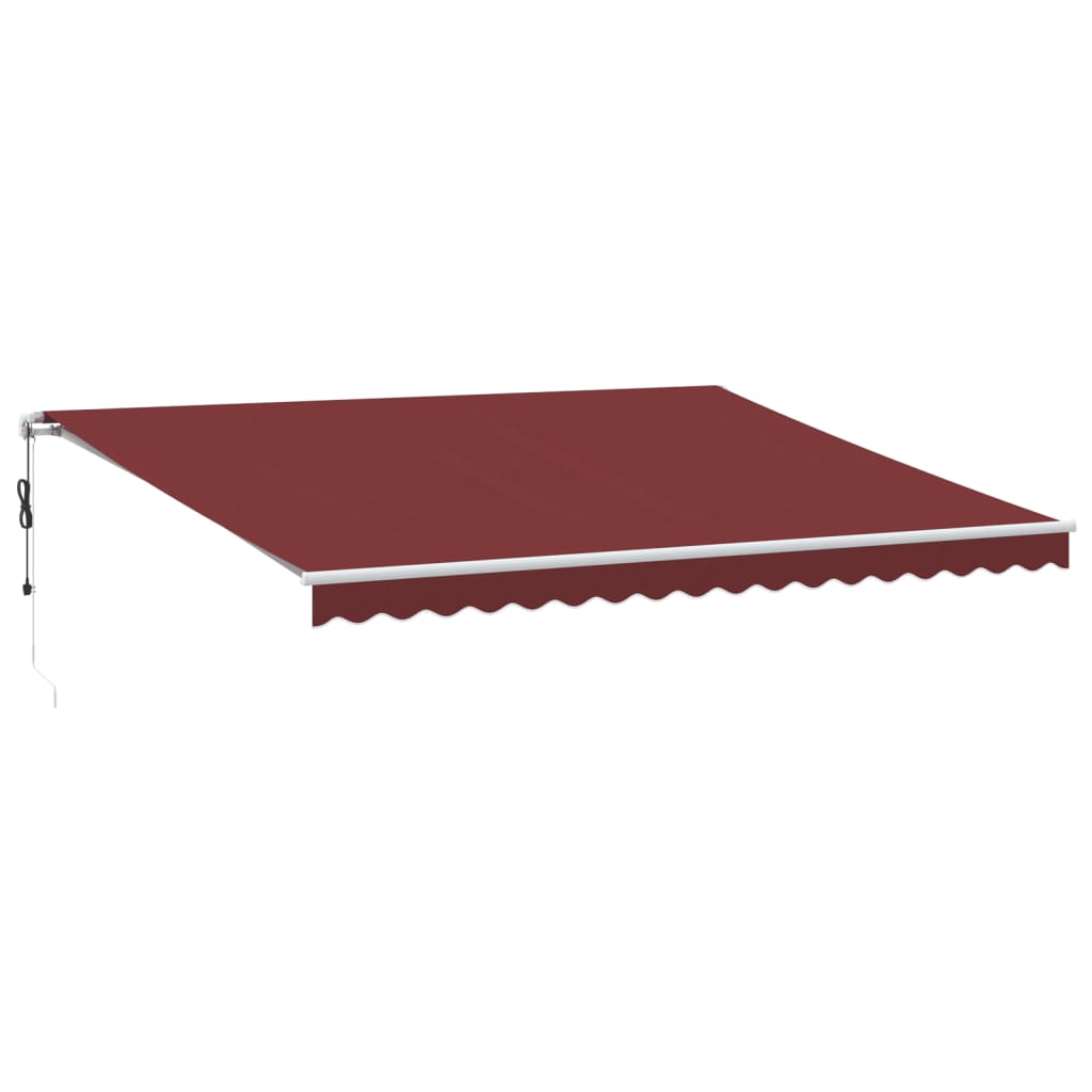 VidaXL Markise automatisch ausziehbar mit LED 450x300 cm burgunderrot