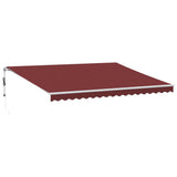 VidaXL Markise automatisch ausziehbar mit LED 450x350 cm burgunderrot