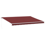 VidaXL Markise manuell ausziehbar mit LED 500x350 cm burgunderrot