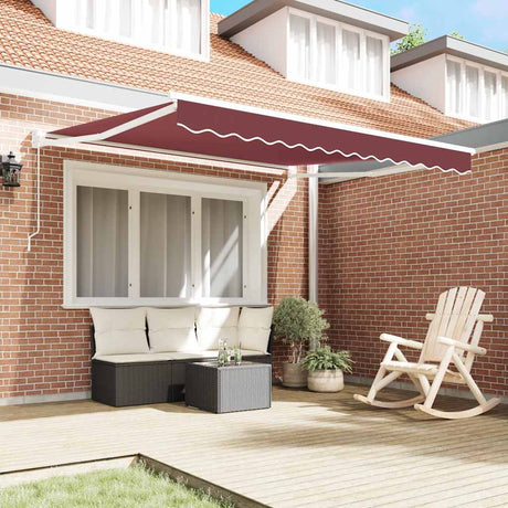 Vidaxl luifel handmatig uittrekbaar 300x250 cm bordeauxrood