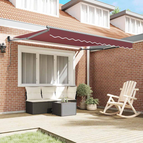 Vidaxl luifel automatisch uittrekbaar 300x250 cm bordeauxrood