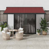 VidaXL Manuell ausziehbare Markise 400x300 cm Burgunderrot