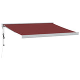 VidaXL Markise automatisch ausziehbar 300x250 cm burgunderrot