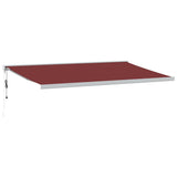 VidaXL Markise automatisch ausziehbar 500x300 cm burgunderrot