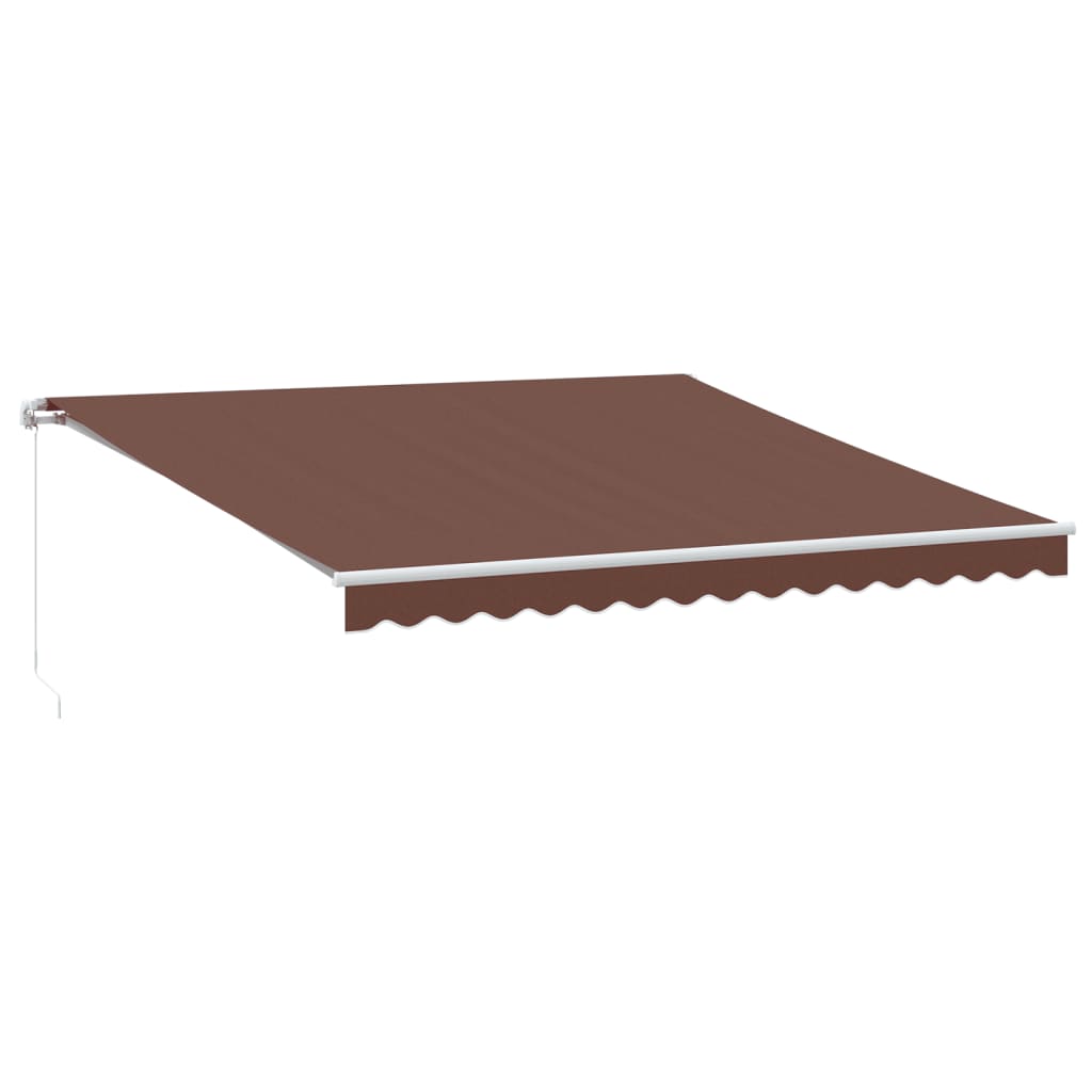 VidaXL Markise manuell ausziehbar mit LED 400x300 cm braun