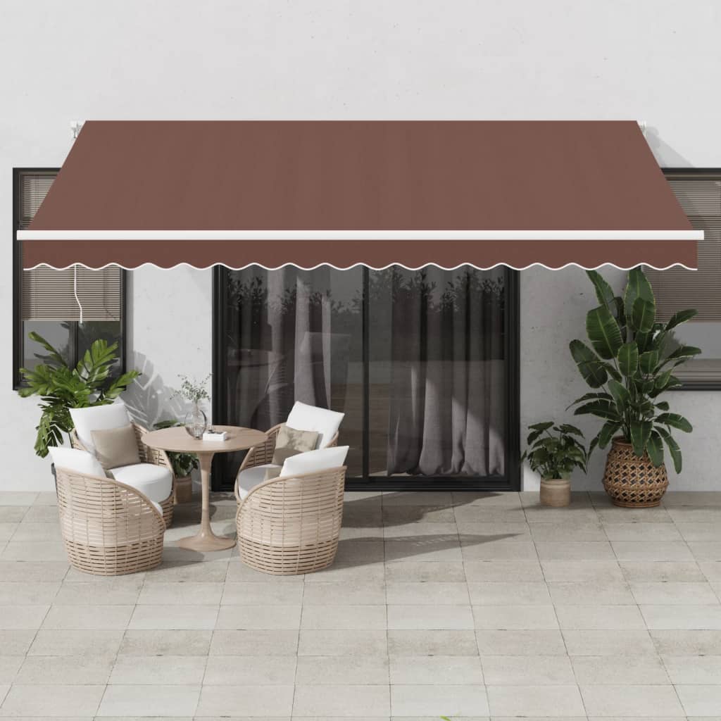 VidaXL Markise automatisch ausziehbar mit LED 450x300 cm braun