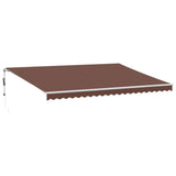 VidaXL Markise manuell ausziehbar mit LED 500x300 cm braun